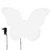 Luminária de parede em formato de borboleta na cor branca