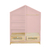 Armário Casinha em madeira pinus, laca e tela no formato de uma casinha com quatro prateleiras, cabideiro e gaveta rosa claro