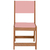 Cadeira em madeira tauari e laca rosa claro