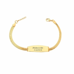 PULSEIRA MALHA ESCRITA PERSONALIZADA - Oluche Semijoias personalizadas