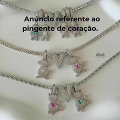 Pingente Glamour coração cravejado. - comprar online