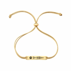 Pulseira personalizada música banhado a ouro 18k spotify code - loja online