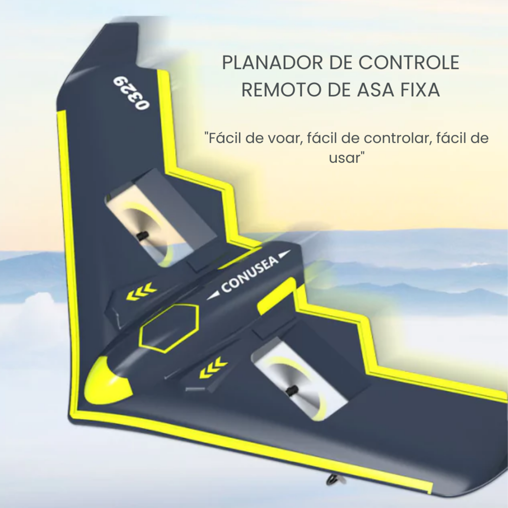 Avião de Controle Remoto - Grande e Resistente a Colisão - Voo Empol