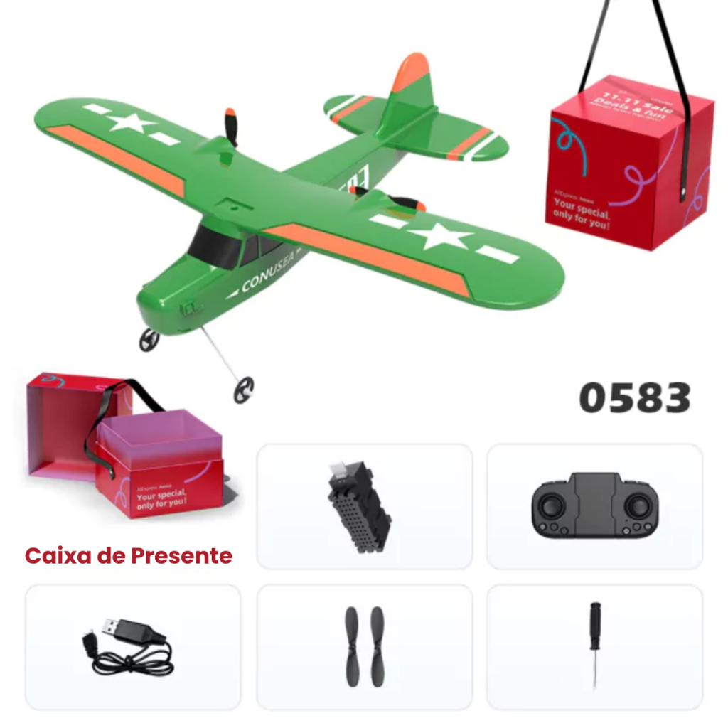 COMPREI UM AVIAO DE CONTROLE REMOTO MUITO GRANDE 😲 