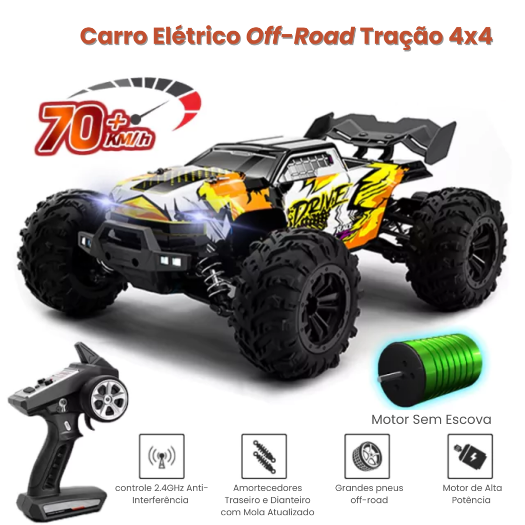 Carrinho de Controle Remoto 4x4 Off Road