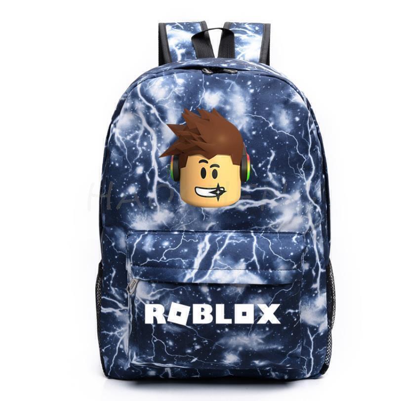 Roblox-Mochila de Impressão Cartoon para Estudante Masculino e