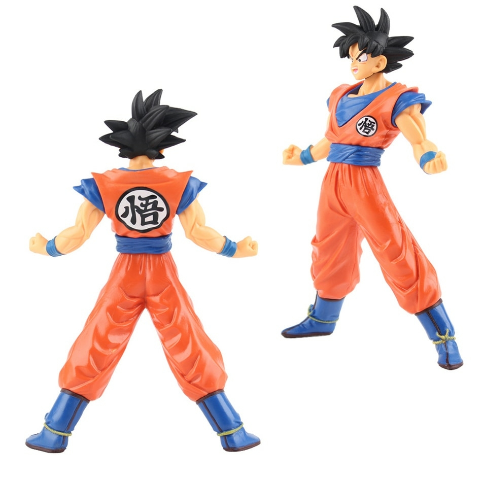 Boneco Goku Saiyajin Criança Dragon Ball Z 18cm C/ Base