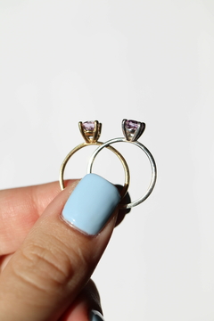 Anillo Amaia de topacio rosa - by Sofia Diaz