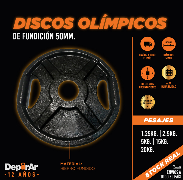 discos olimpicos, disco olimpicos disco de 20 kg, barra olimpica