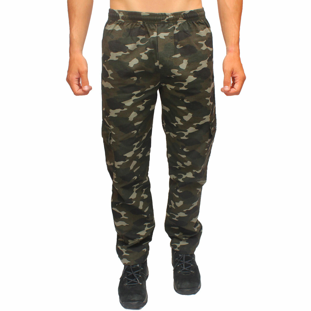 Calça Cargo Sarja Camuflada Masculina 5 Bolsos exercito algodao nova7