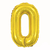 Balão Metalizado Dourado - Número 0 - 16" 40cm