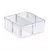 Caixa Organizadora 4 Divisórias - Transparente - Pacote com 10 unidades - comprar online