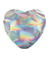 Balão Holográfico Coração Prata 43cm 17" PF10074PT