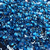 Chaton para Colagem Oval Sextavado - 13x18mm - Pacote com 25g - Cor: Azul Claro