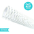 Espiral 07mm Branco para 25 folhas Pacote com 100 unidades