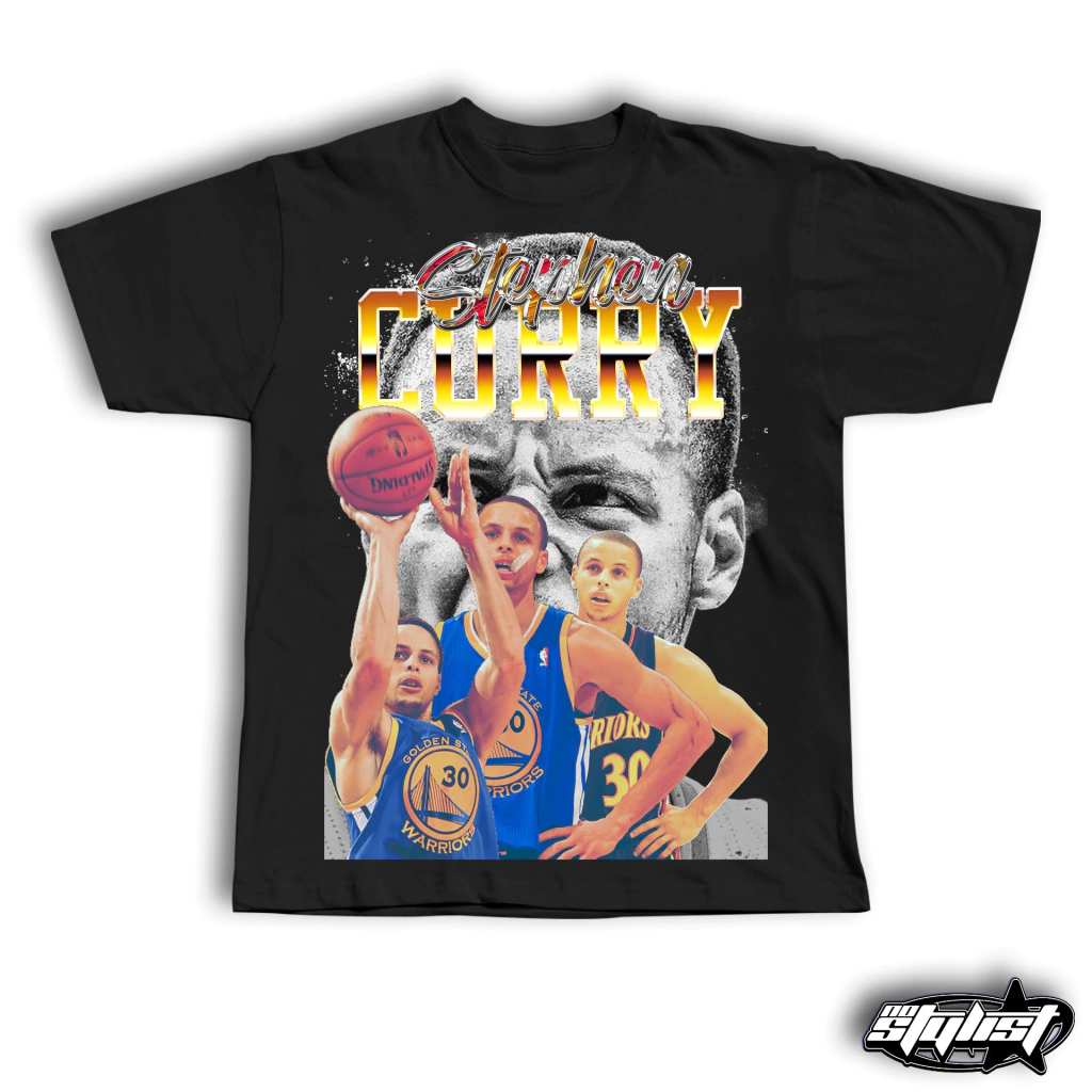 Curry S - Graphic Tee - Vintage Bootleg (Black)