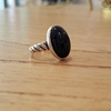 Anillo Obsidiana Espigas