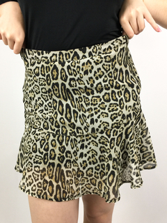 Saia Curta Feminina Animal Print - Lojinha da Bis