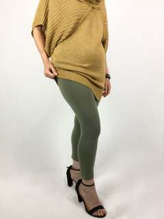 Calça Legging Pescador Slim Liquido Verde Musgo - comprar online