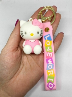 Chaveiro 3D emborrachado Hello Kitty - TAMANHO GRANDE - 5 CM