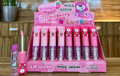 Lip gloss Strawberry Ursinhos Miss Grená - Valor unitário