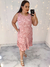 Vestido plus size com babado curto regata rosa na internet