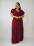 Vestido longo decote em V Paloma Vinho - loja online