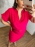 Vestido chemise plus size curto rosa Lua na internet