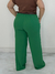 Calça pantalona elástico na cintura verde bandeira