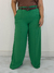 Calça pantalona elástico na cintura verde bandeira - comprar online