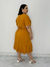 Vestido envelope curto mostarda - loja online