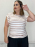 Musclet listras marrom - Moda Plus Size - Zeona Moda