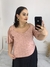 Blusa ciganinha com alça laise rosé - loja online
