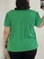 Blusa bata decote amarrar verde - Moda Plus Size - Zeona Moda