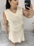 Conjunto blusa e saia midi plus bege - Moda Plus Size - Zeona Moda