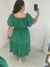 Vestido plus size curto verde bandeira lurex - Moda Plus Size - Zeona Moda