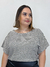 Blusa texturizada listrada preto na internet