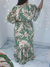 Imagem do Vestido longo decote em V tule Shine verde veste até 52