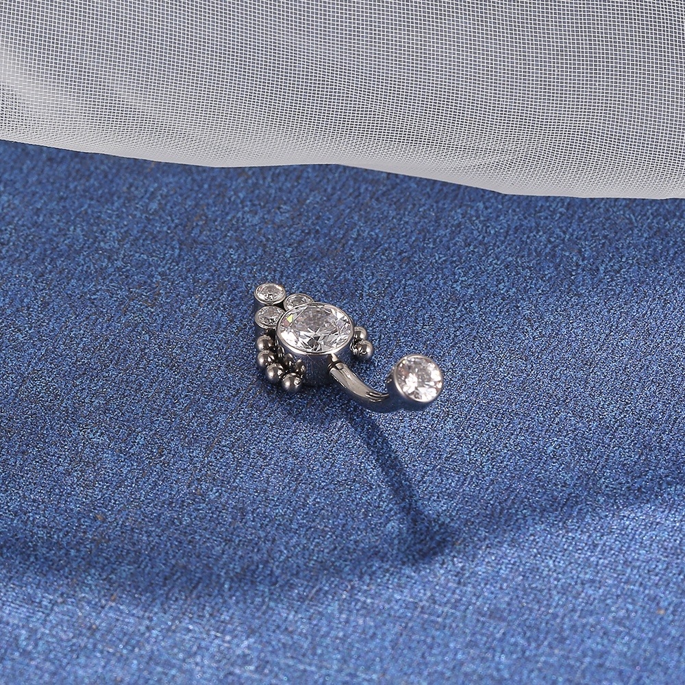 LUXE MODZ 14G Anéis de umbigo Grau Implante Titânio Sem Fio