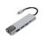 Adaptador type c 5 en 1 - pd + usb x2 + hdtv + lan