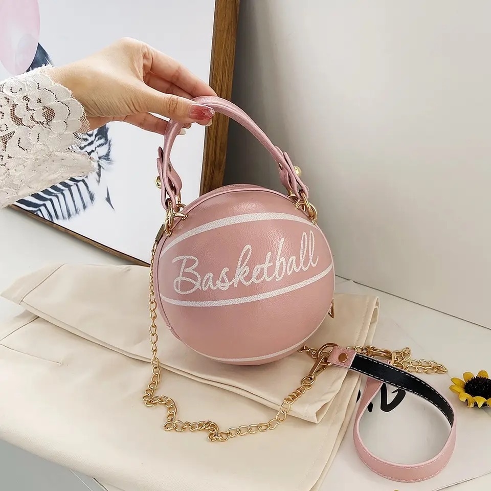 Pink basketball bag discount