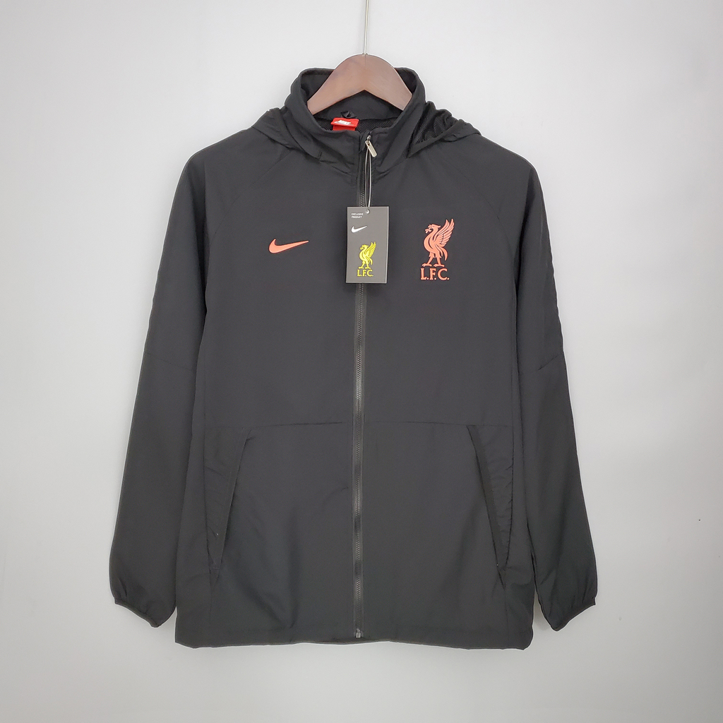 JAQUETA CORTA VENTO LIVERPOOL -NIKE-MASCULINA-BRANCA/CINZA