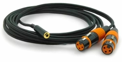 Cable Adaptador Miniplug Estereo Hembra a Dos Canon Xlr Hembra Gold Canal L y R en internet