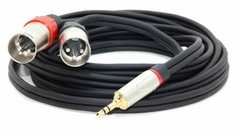 Cable Miniplug Estereo a Dos Canon Xlr Macho Profesional Mh951+AD