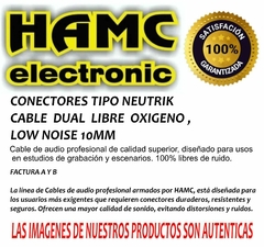 Cable Adaptador Trs 90º A Dos Ts Low Noise Profesional Hamc - HAMC