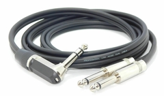 Cable Adaptador Trs 90º A Dos Ts Low Noise Profesional Hamc