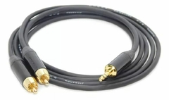 Cable Mini Plug Estéreo A Dos Rca Gold Profesional 99,99% Libre Oxigeno / Blindado - comprar online