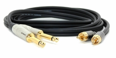 Cable Audio 2 Plug 6,5 A 2 Rca Alta Precisión Profesional Low Noise