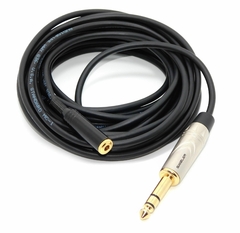 Cable Plug 1/4 Estereo a Miniplug Hembra Gold Premium Modelo H258+5