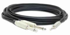 Cable Miniplug Estereo a Dos Plug Mono Amphenol